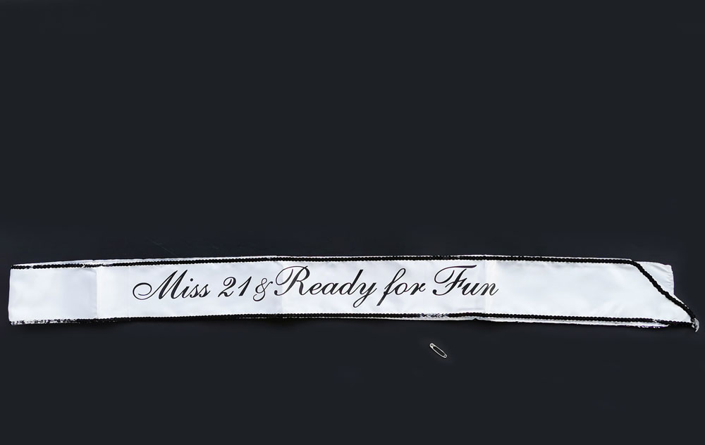 picture of Miss 21 satin sash