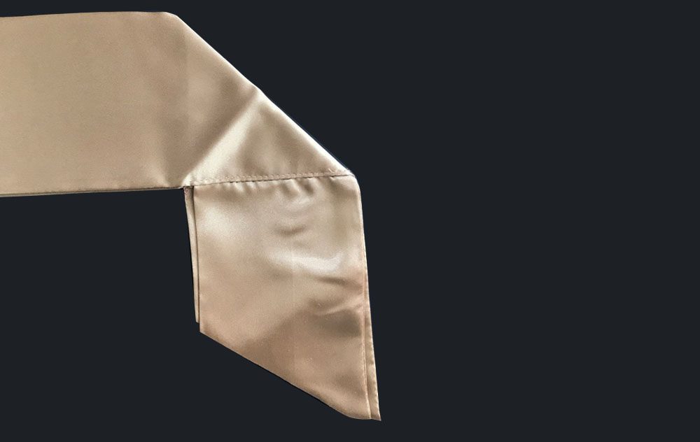 Gold plain satin sash – Satin Sash Manufacturer